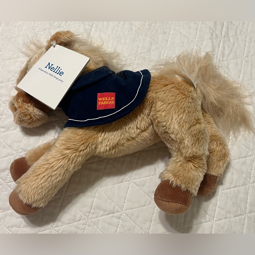 2015 Wells Fargo Legendary Pony Nellie Plush Stuffed Animal 14" Tan Horse